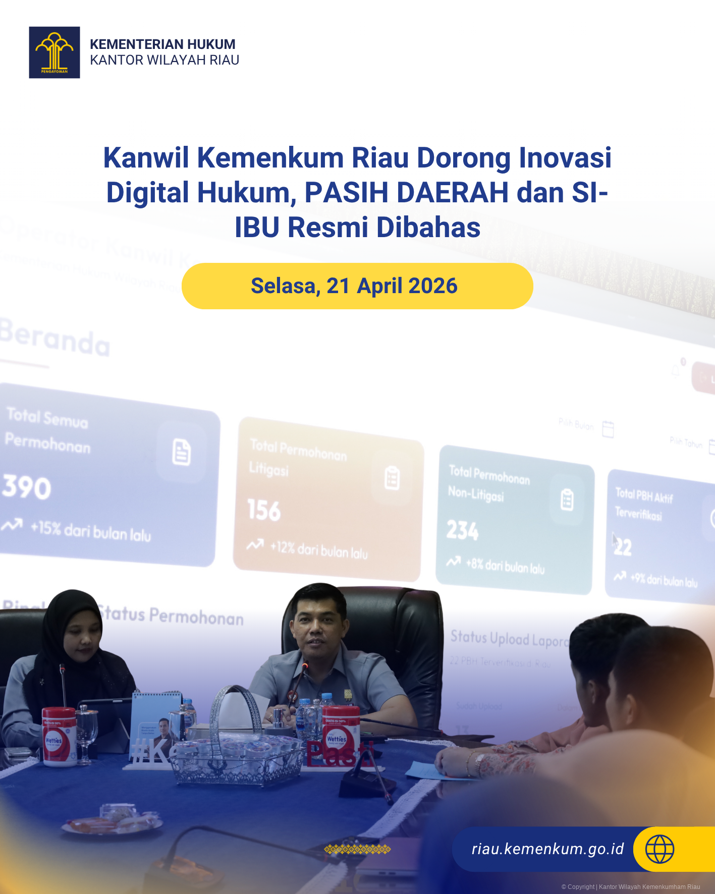 Kanwil Kemenkum Riau Dorong Inovasi Digital Hukum, PASIH DAERAH dan SI-IBU Resmi Dibahas
