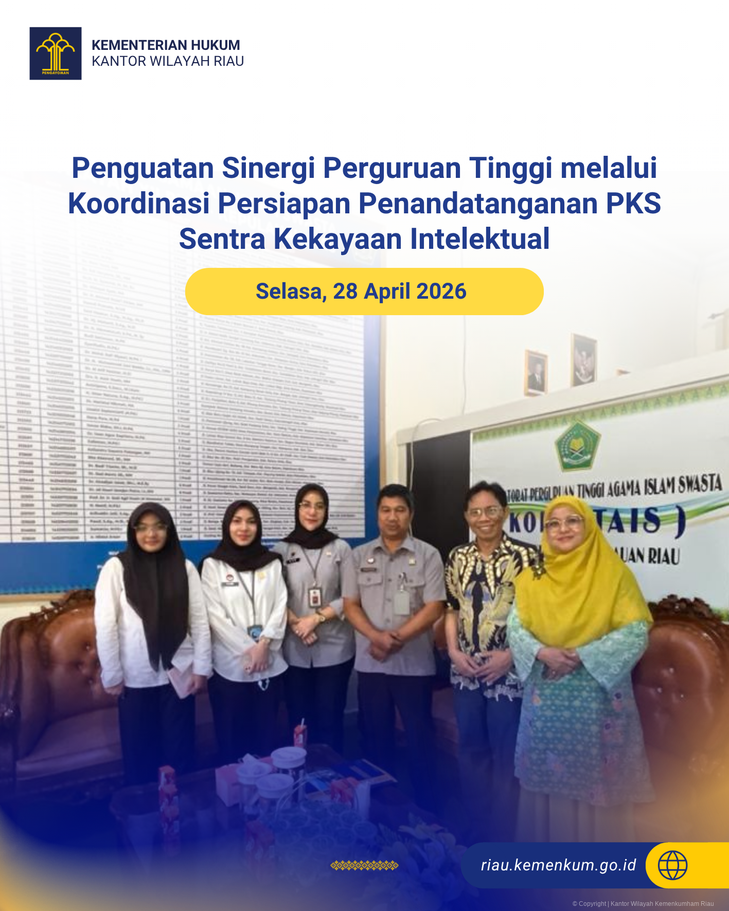 Penguatan Sinergi Perguruan Tinggi melalui Koordinasi Persiapan Penandatanganan PKS Sentra Kekayaan Intelektual