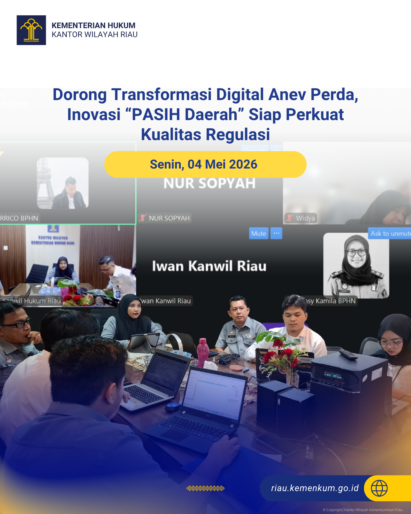Dorong Transformasi Digital Anev Perda, Inovasi “PASIH Daerah” Siap Perkuat Kualitas Regulasi